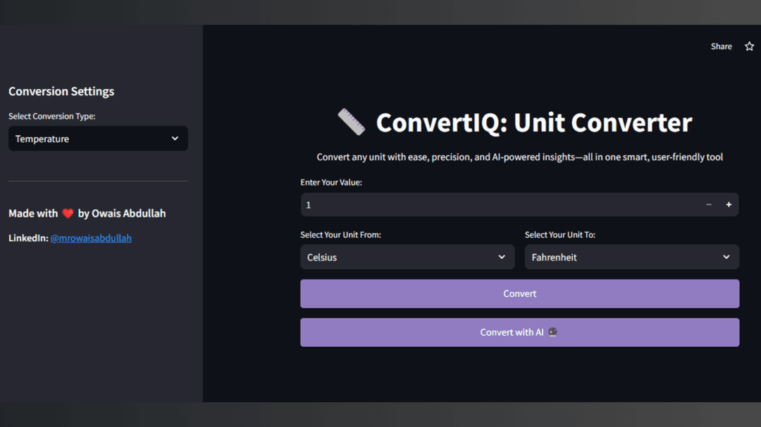 AI Powered Unit Converter