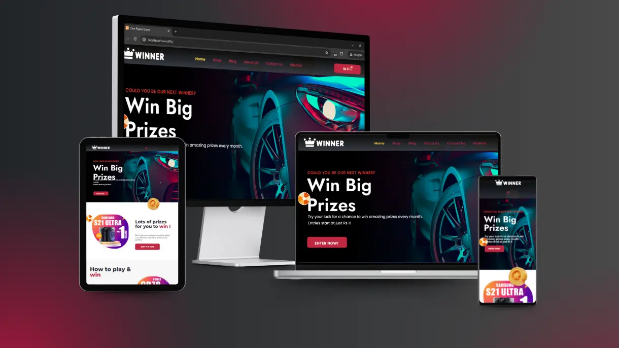 One Rupee Raffle Website