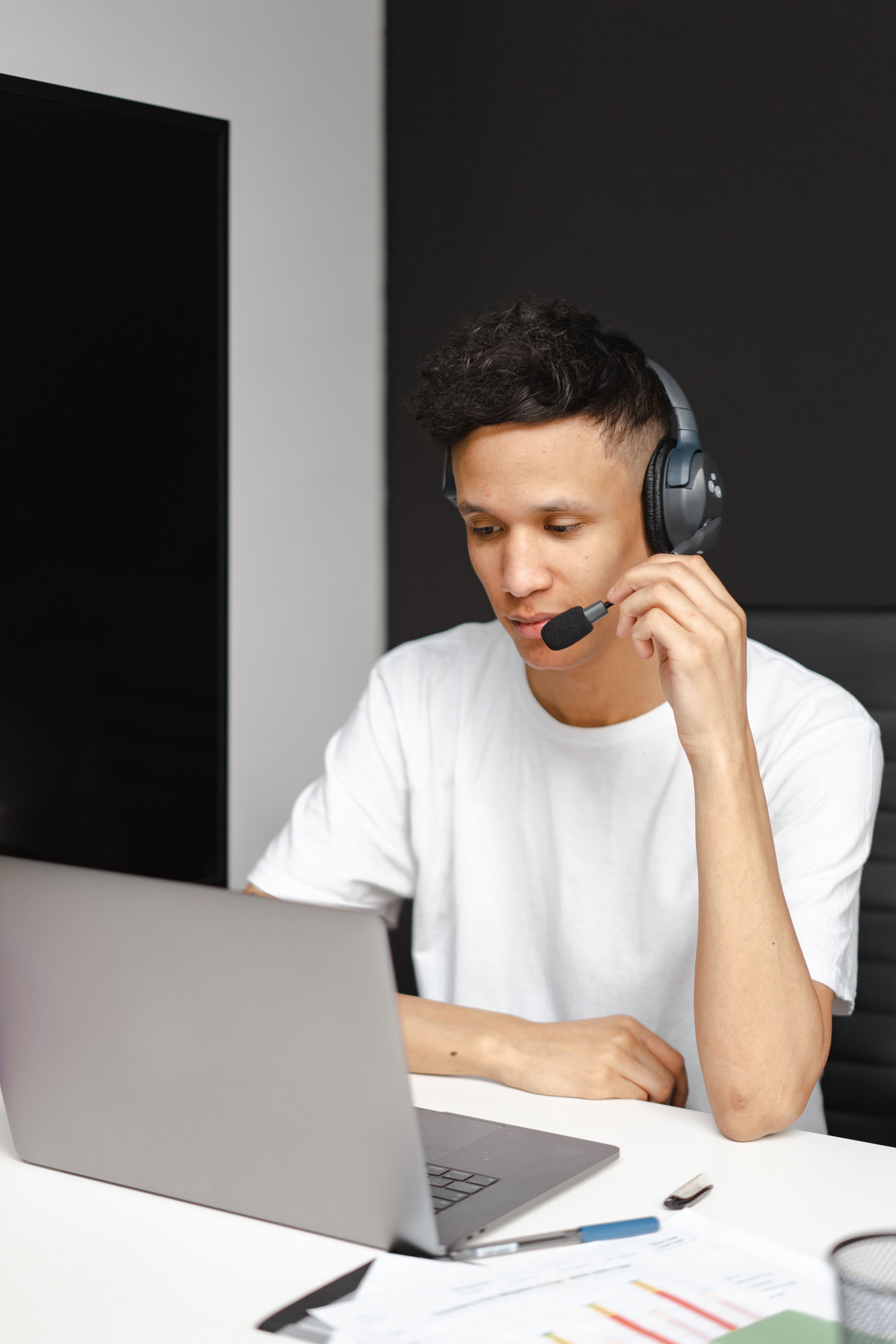Customer support representative managing automated ticketing workflows
