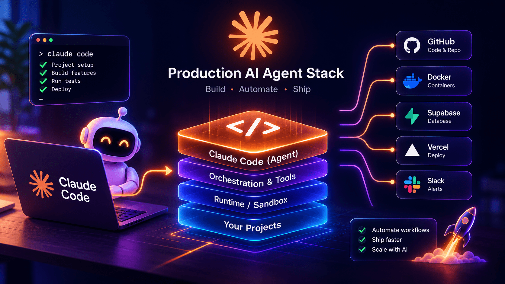 Build a Production AI Agent Stack With Claude Code