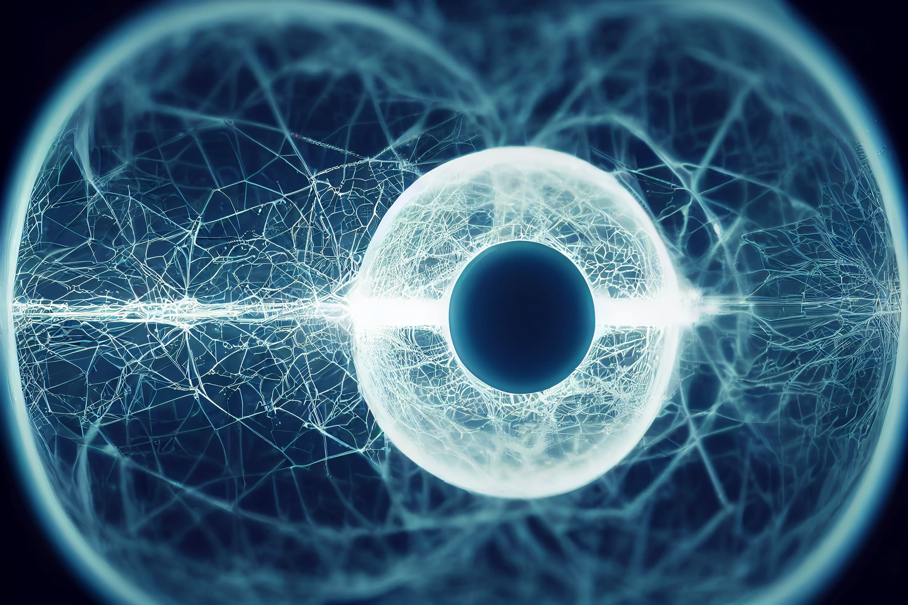 artificial intelligence neural network futuristic technology stock image