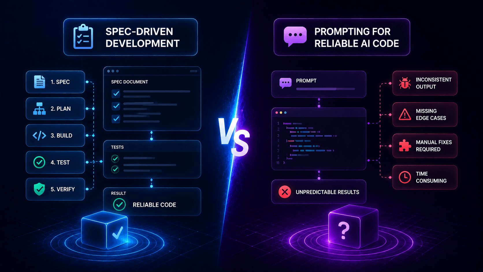 Spec-Driven Development vs Prompting for Reliable AI Code