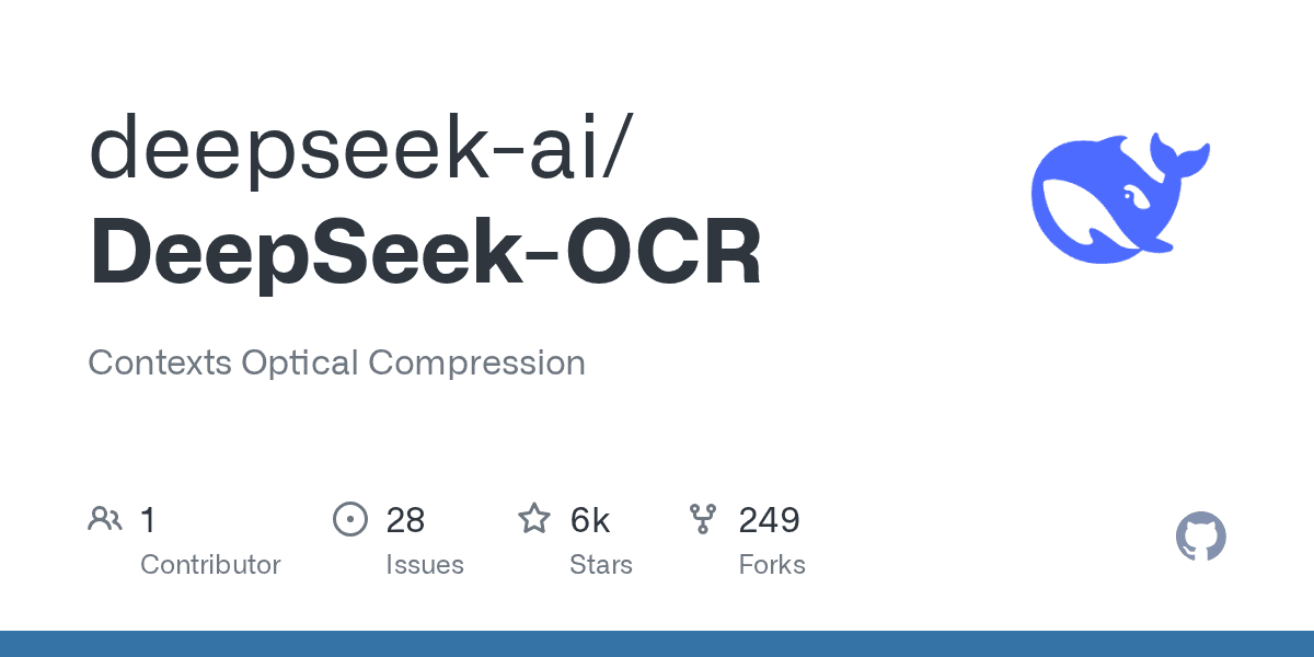 DeepSeek OCR - Contexts Optical Compression