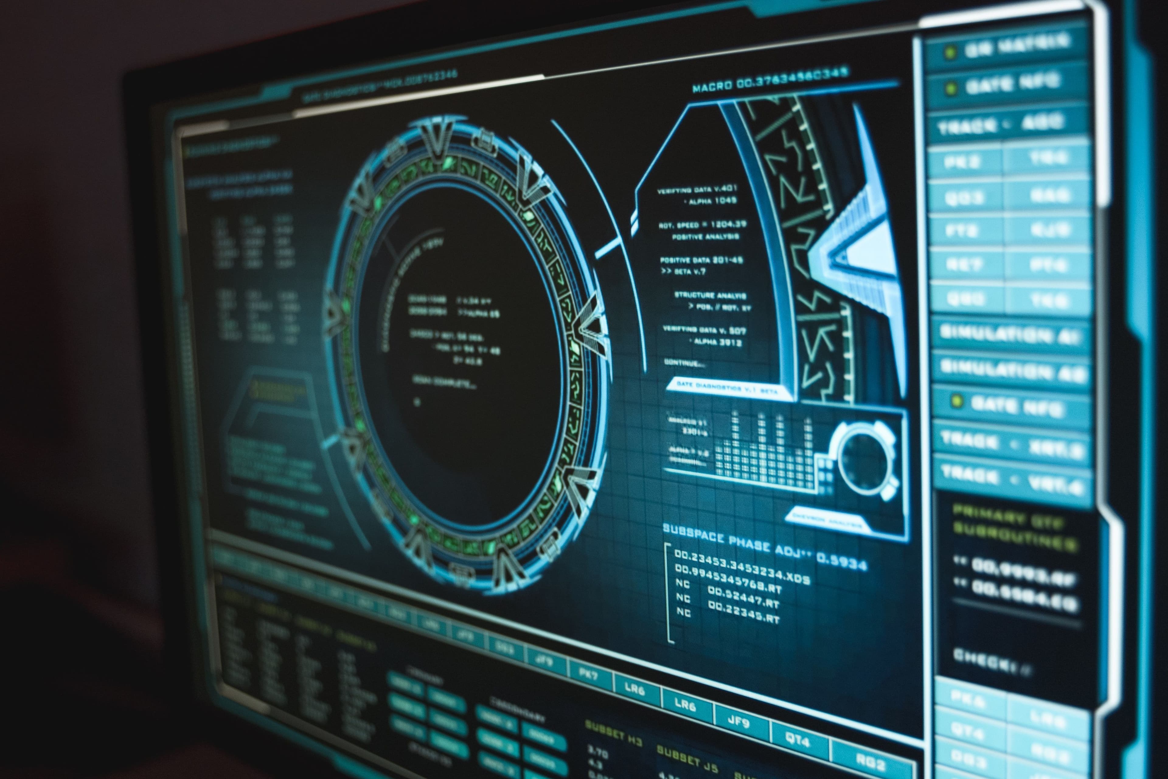 IT security professional monitoring automated server networks and security policies